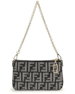 Fendi Baguette Clutch Bag - White