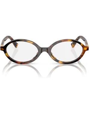 Miu Miu 0Mu 04Zs Vau08N Havana Miele Glasses - Brown
