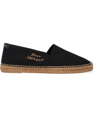 Saint Laurent Canvas Espadrilles Linen; Cotton; Polyurethane - Black