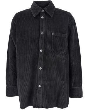 Ami Paris Shirt Jacket With Chest Pocket - Black