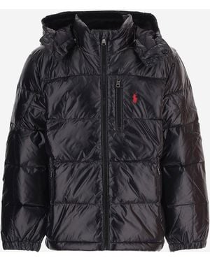 Polo Ralph Lauren Padded Jacket With Logo Nylon - Black