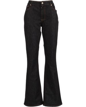Fabiana Filippi Slim Fit Bootcut 5 Pocket Jeans With Knit Back Pocket - Black