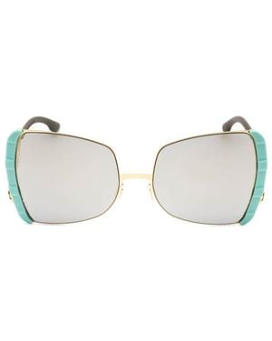 Ic! Berlin Sunglasses Butterfly Full Rim, Matt--Pistachio Frame And Mirror Lens Vipd0072H248 - Brown