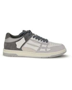 Amiri Distressed Skel Top Low Trainers - White