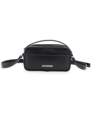 Jacquemus Le Baneto Handbag With Logo Lettering On The Front - Black