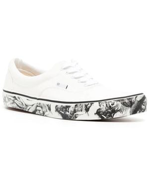 Undercover Printed Soles Canvas Trainers Shoes - White