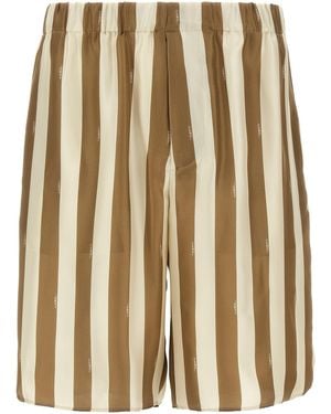 Fendi Bermuda Pequin - Natural