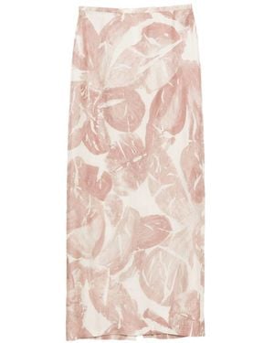 Alysi Printed Silk Skirt - Pink