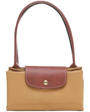 Longchamp Shoulder Bag Le Pliage Original M Polyamide - Natural