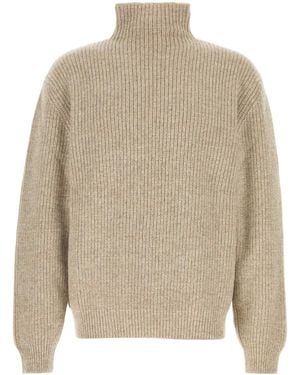 Lemaire Cappuccino Wool Oversize Sweater - Natural