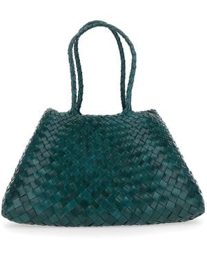 Dragon Diffusion Leather Shoulder Bag Santa Croce - Green