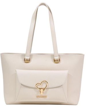 Love Moschino Beige Polyethylene Handbag - White