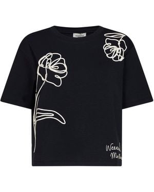 Weekend by Maxmara T-Shirt Wkdsala Jersey Cotton T-Shirts & Jerseys - Black