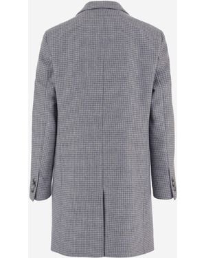 BOSS Wool Coat Houndstooth - Gray