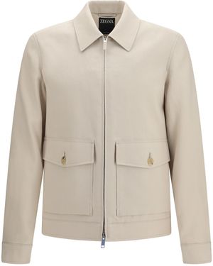 ZEGNA Oasi Linen Jacket - White