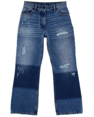 Moncler Genius Jeans With Star Inlays Vintage Effect - Blue