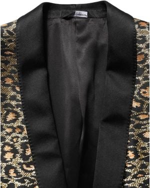 Dolce & Gabbana Leopard Single Breasted Coat Jacket Clothing - Black
