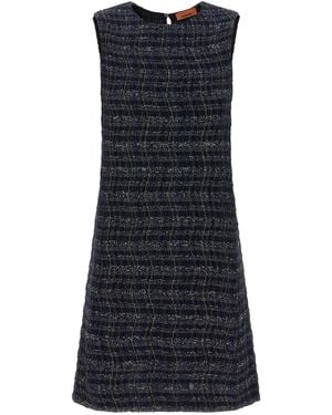 Missoni Check Pattern Dress - Blue