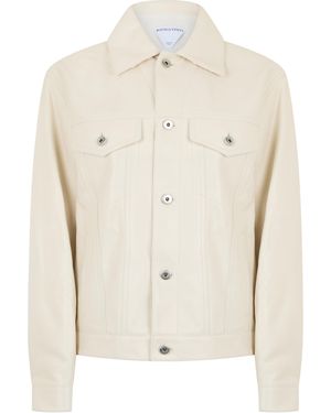 Bottega Veneta Smooth Leather Jacket - Natural