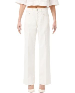 CYCLE Right Straight Leg Jean - White