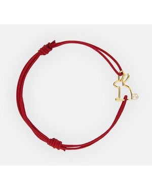 Aliita Conejito Perla Cord Bracelet - Red