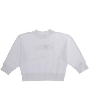 Moschino Crewneck Sweatshirt Cotton Hoods & Sweatshirts - White