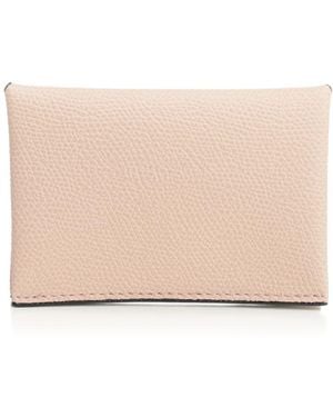Valextra Button Card Holder - Natural
