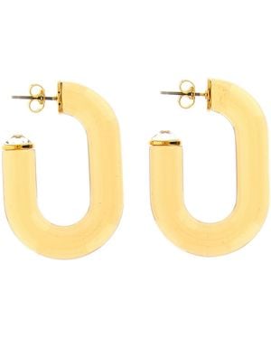 Rabanne Paco Rabanne U-Shaped Resin Earrings - Metallic