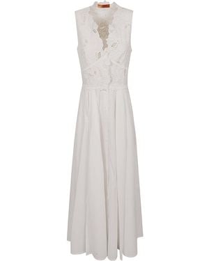 Ermanno Scervino Chemisiere Co Ea Abito - White