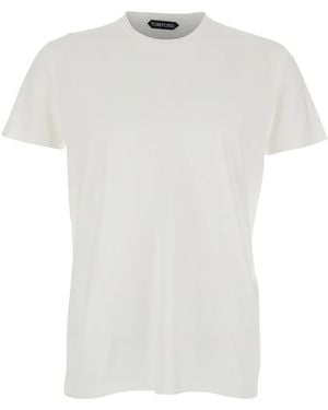 Tom Ford Cotton Silk Ss T-Shirt - White