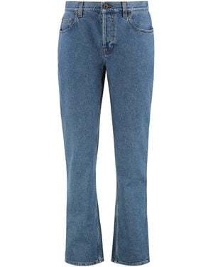 Burberry 5-Pocket Straight-Leg Jeans Cotton - Blue