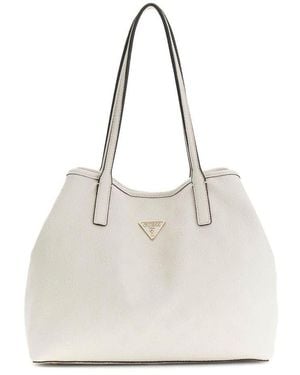 Guess Tote Bag Polyurethane Tote-Bags - Natural