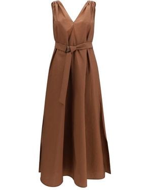 Brunello Cucinelli Brown Polyamide Casual Dress