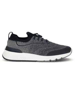 Brunello Cucinelli Cotton Athletic Sneakers - Blue