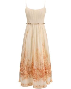 Zimmermann Wanderlust Corset Midi Dress - Natural