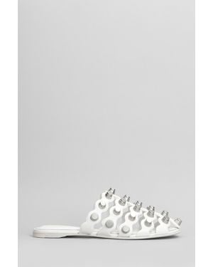 Alexander Wang Rexa Cage Slide Flats - White