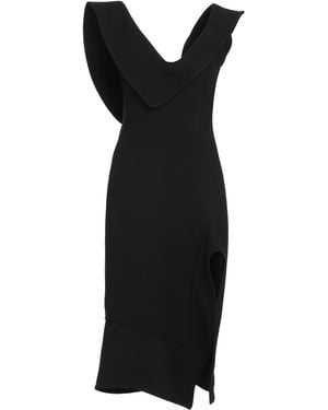 Bottega Veneta Midi Dress Cotton Blend Viscose - Black