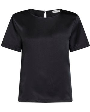 Weekend by Maxmara Crewneck T-Shirt Wkdgilbert Satin Polyester - Black
