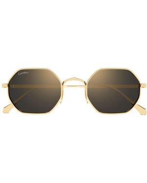 Cartier Ct0627S Signature C De Sunglasses Titanio - Brown