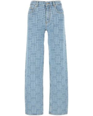 KENZO Embroidered Denim Jeans - Blue