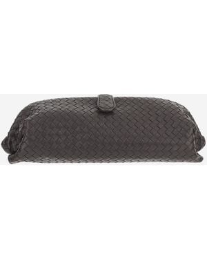 Bottega Veneta Clutch Lauren 1979 Lambskin Leather Bags - Grey