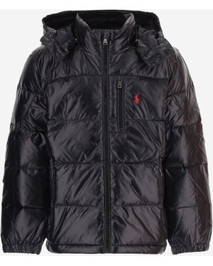 Polo Ralph Lauren Padded Jacket With Logo Nylon - Black