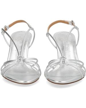 Aeyde Sandal Solange Laminated Nappa Leather - White