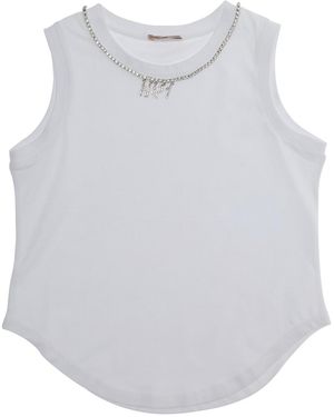N°21 Sleeveless Top Cotton Tops - White