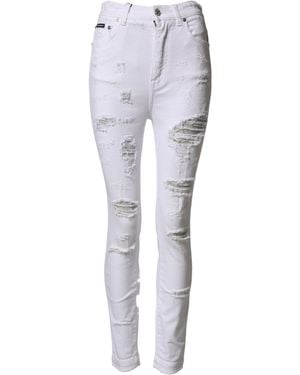 Dolce & Gabbana Distressed High Waist Denim Jeans Co+02 Clothing - Gray