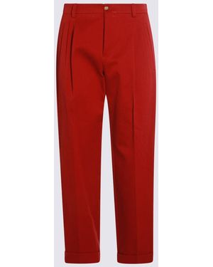 Valentino Cotton Trousers - Red