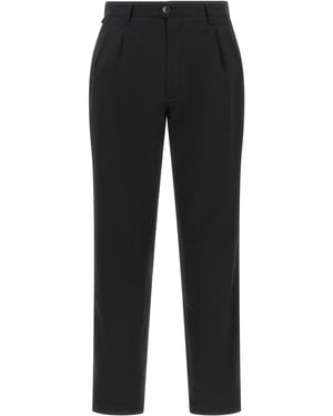 Incotex Pleated Wool Blend Pants - Black