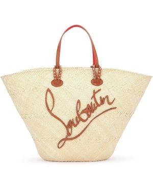 Christian Louboutin Cabata Basket Bag Large Raffia/Calf Paris - Metallic