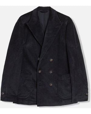 Doppiaa Aansonia Cotton Corduroy Jacket Coats - Blue
