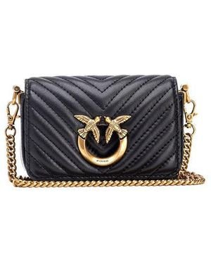Pinko Crossbody Bag Sheep Leathe Crossbody-Bags - Blue